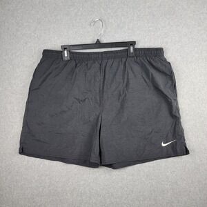 Vintage Nike Swim Shorts Men's XL Black Running Mesh Line Swoosh Windbreaker 90s